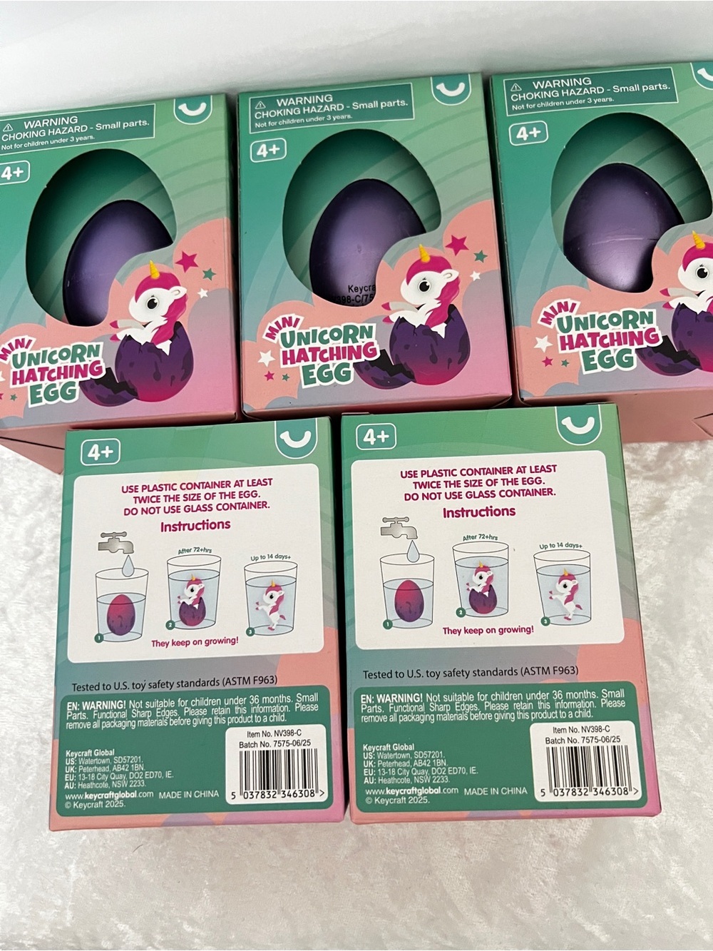Lot of 6 Mini Unicorn Hatching Egg Toys Purple Kids Party Favors Ages 4+ Kids - Picture 9 of 9
